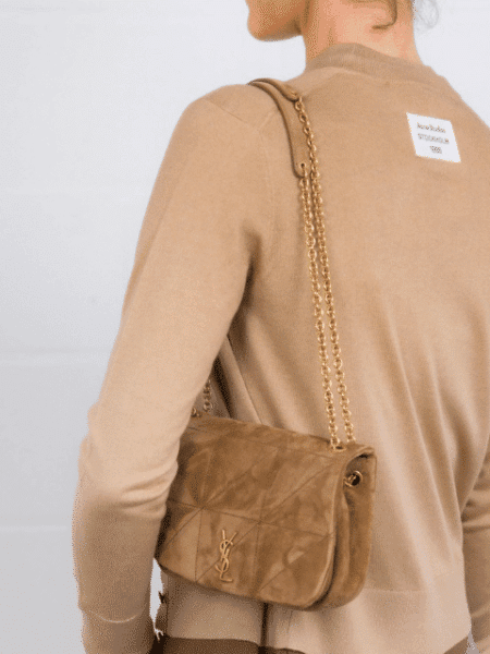 [생로랑] 스웨이드 소재의 제이미 4.3 미니 숄더백 806025