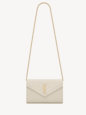 [생로랑] 모노그램 엔벨로프 체인 월렛 377828