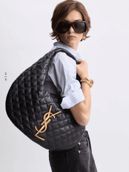 [생로랑] 퀼팅 나파 소재 ICARE 호보 백 858160