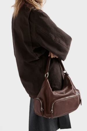 [프라다] 미디엄 워시드 가죽 백 1BC276