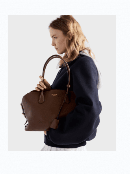 [프라다] 라지 레더 토트 백 1BG600