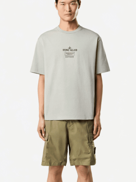 [스톤 아일랜드] 로고 프린팅 코튼 티셔츠 (4 COLOR)