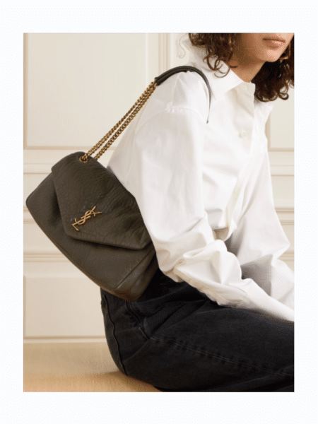 [생로랑] 그레인 램스킨 소재의 CALYPSO 미디엄백 800916