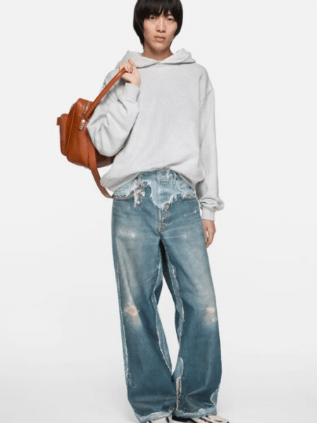 [아크네 스튜디오] 1981 트롱프뢰유 배기 진 FF716