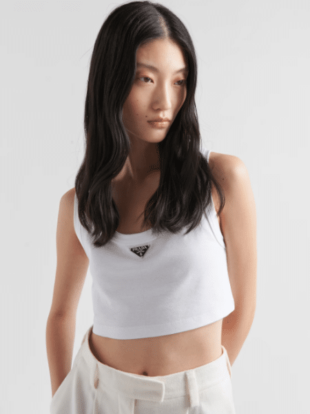 [프라다] 저지 크롭 탑 FF710 (2 COLOR)