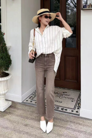 [브루넬로 쿠치넬리] 아이코닉 핏 염색 데님 진