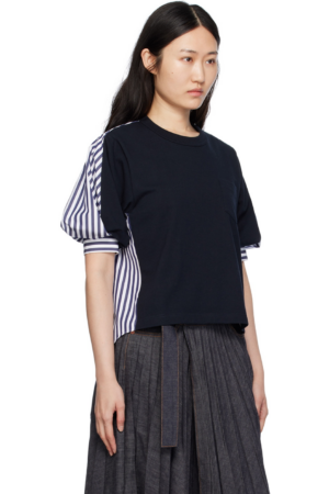 [사카이] 패널 디테일 코튼 티셔츠