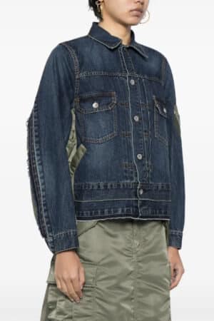 [사카이] 패널 디테일 데님 재킷