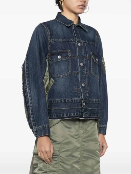 [사카이] 패널 디테일 데님 재킷