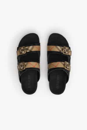 [버버리] 체크 스웨이드 어친 샌들 81188891 (4 COLORS)