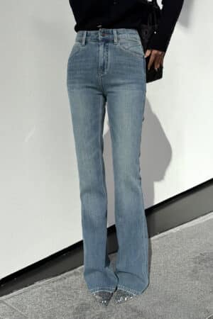 [프라다] 플레어 레그 데님 진