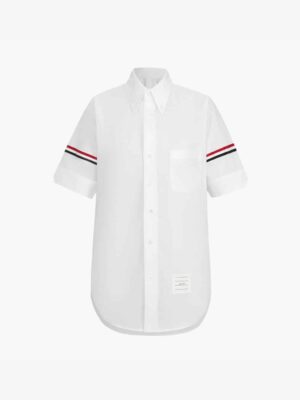 [톰브라운] 옥스퍼드 암밴드 디테일 반소매 셔츠