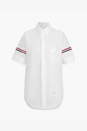 [톰브라운] 옥스퍼드 암밴드 디테일 반소매 셔츠