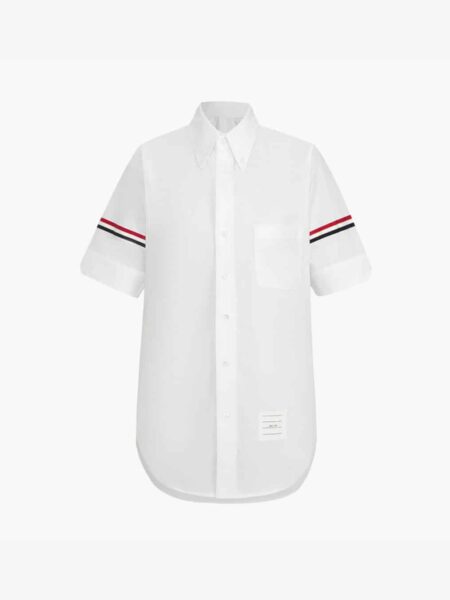 [톰브라운] 옥스퍼드 암밴드 디테일 반소매 셔츠