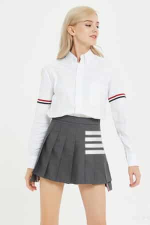 [톰브라운] 4-바 디테일 플리츠 미니 스커트 (2 COLORS)