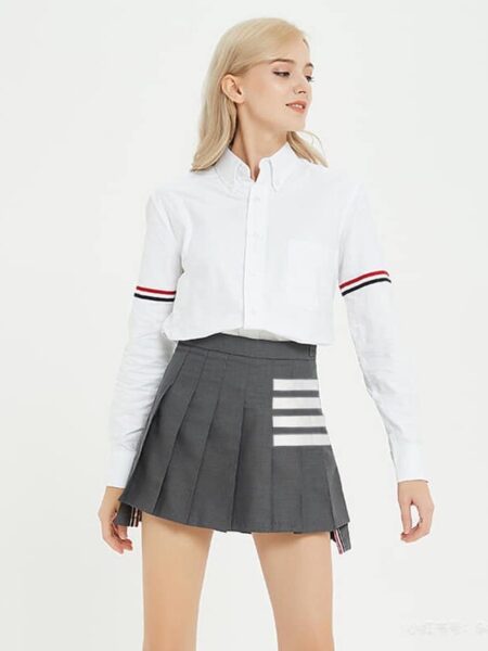 [톰브라운] 4-바 디테일 플리츠 미니 스커트 (2 COLORS)