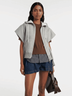 [사카이] 컷아웃 코튼 블렌드 플리스 후디 (2 COLORS)