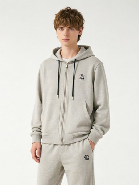 [브루넬로 쿠치넬리] 로고 자수 디테일 집업 후디 (2 COLORS)