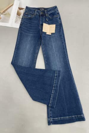 [미우미우] 워시드 데님 플레어 진