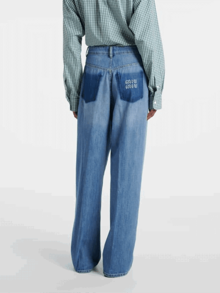 [미우미우] 워시드 데님 진