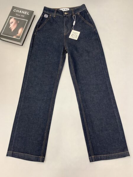 [로에베] 로고 자수 디테일 데님 진