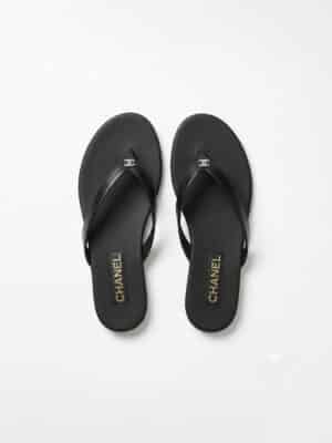 [샤넬] 크리스탈 CC 로고 통 샌들