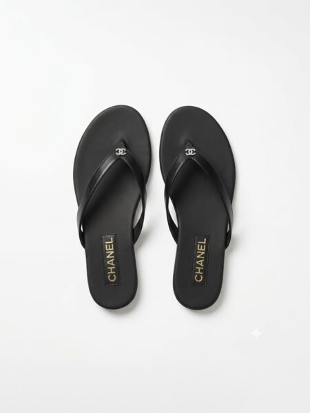 [샤넬] 크리스탈 CC 로고 통 샌들