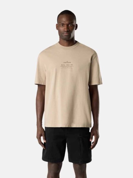 [스톤 아일랜드] ‘Stone’ 프린트 레귤러 핏 티셔츠 (2 COLORS)