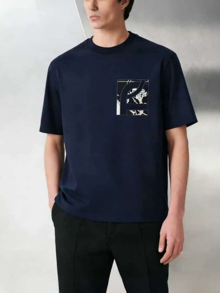 [에르메스] 자수 그래픽 디테일 반소매 티셔츠 (3 COLORS)