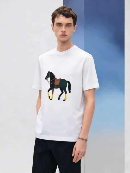 [에르메스] 반소매 크루넥 티셔츠 (4 COLORS)