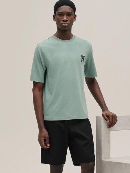 [에르메스] H'Cheval” 가죽 디테일 티셔츠 (3 COLORS)