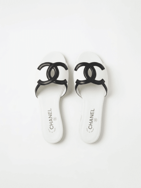 [샤넬] 빈티지 CC 슬라이드 샌들