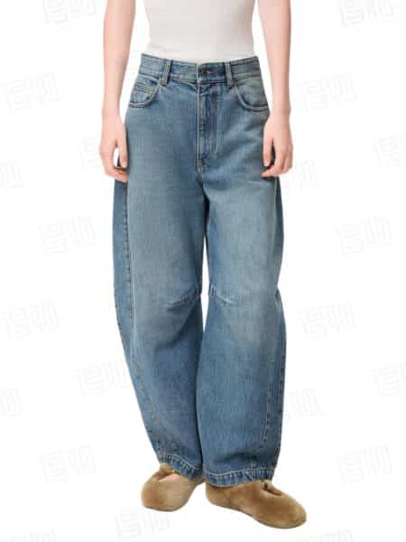 [로에베] 데님 배럴 진