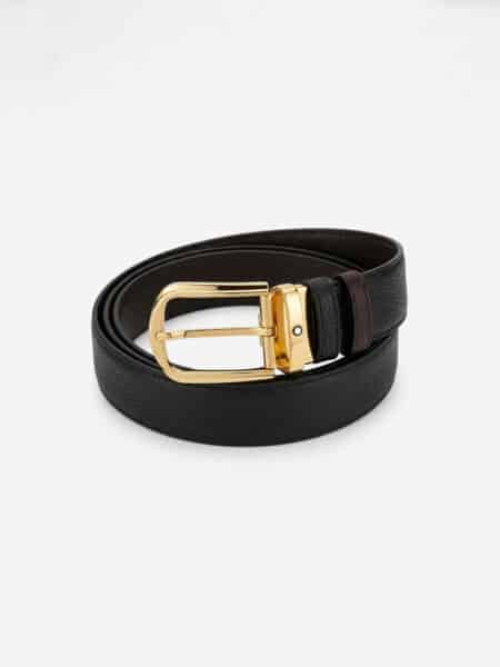 [몽블랑] 호스슈 버클 리버서블 레더 벨트 35MM (2 COLORS)