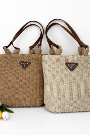 [프라다]  라피아 토트백 (2 COLORS)