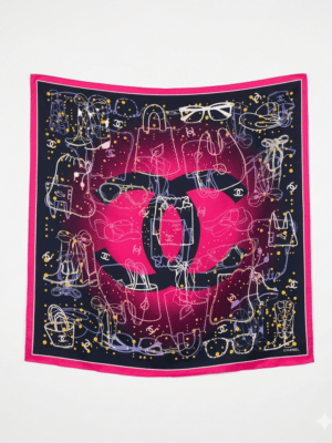 [샤넬] 라인 아트 스카프 (2 COLORS)