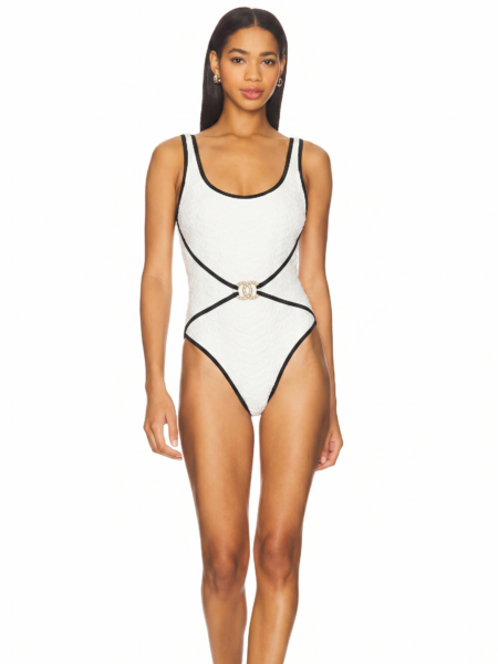 [샤넬] CC 로고 컷아웃 원피스 수영복 (2 COLORS)