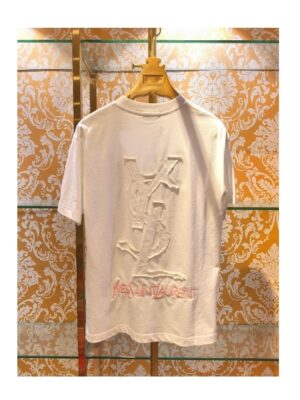 [생로랑] YSL 로고 자수 티셔츠 (3 COLORS)