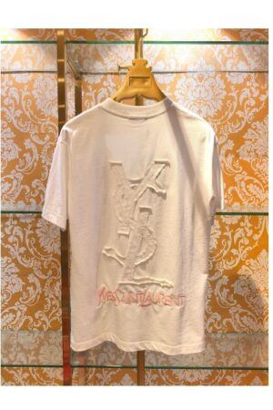 [생로랑] YSL 로고 자수 티셔츠 (3 COLORS)