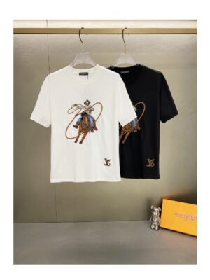 [루이비통] 그래픽 엠브로이더리 코튼 티셔츠 (2 COLORS)