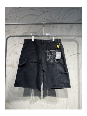 [크롬하츠] 크로스 패치 데님 쇼츠