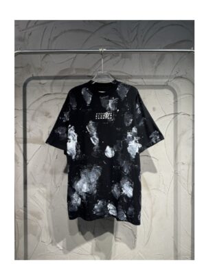 [메종마르지엘라] 페인트 스플래시 넘버 로고 티셔츠