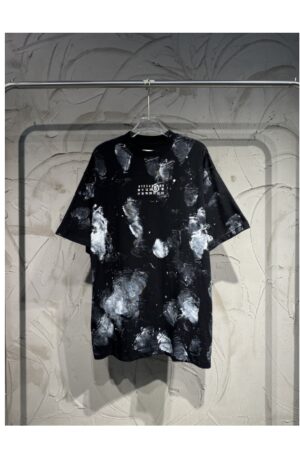 [메종마르지엘라] 페인트 스플래시 넘버 로고 티셔츠