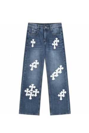 [크롬하츠] 크로스 패치 청바지