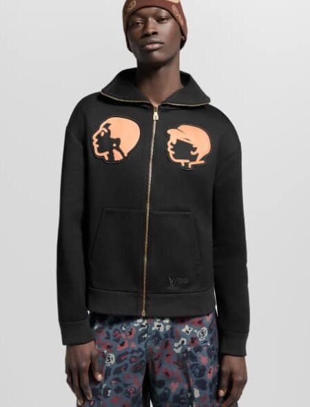 [루이비통] x 니고 후드 집업 블랙 1AIMQG