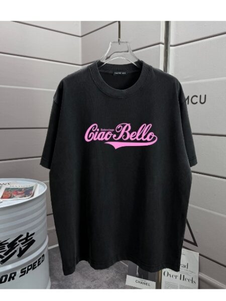 [발렌시아가] Ciao Bello 로고 티셔츠 (4 COLORS)