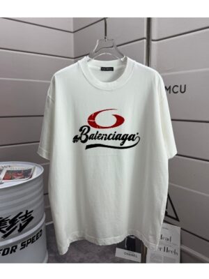 [발렌시아가] 레드 타원 로고 티셔츠 (4 COLORS)