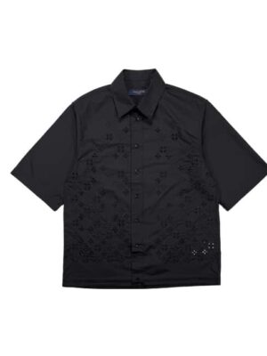 [루이비통] 모노그램 플라워 엠브로이더드 반팔 셔츠 1AGTPK