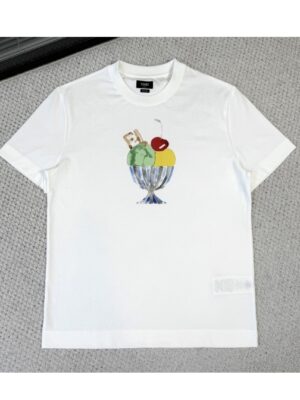 [펜디] 그래픽 프린트 코튼 티셔츠