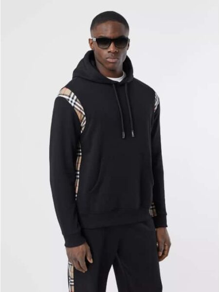 [버버리] 빈티지 체크 패널 코튼 오버사이즈 후디 (2 COLORS)